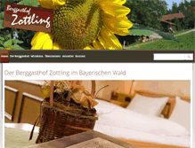 Tablet Screenshot of berggasthof-zottling.de